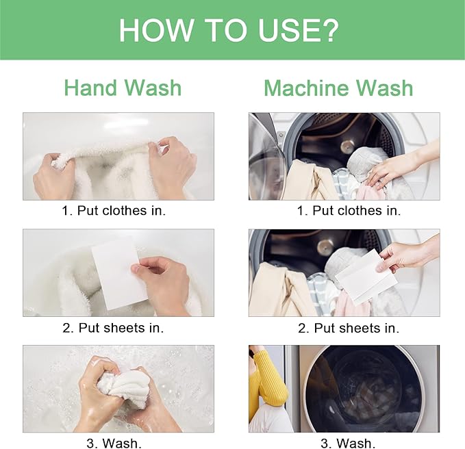 Poesie Laundry Detergent Sheet 960 Sheets Set Washing Sheets for Travel Laundry Soap Sheets Plastic-Free Biodegradable Hypoallergenic Liquid Less Dorm Home