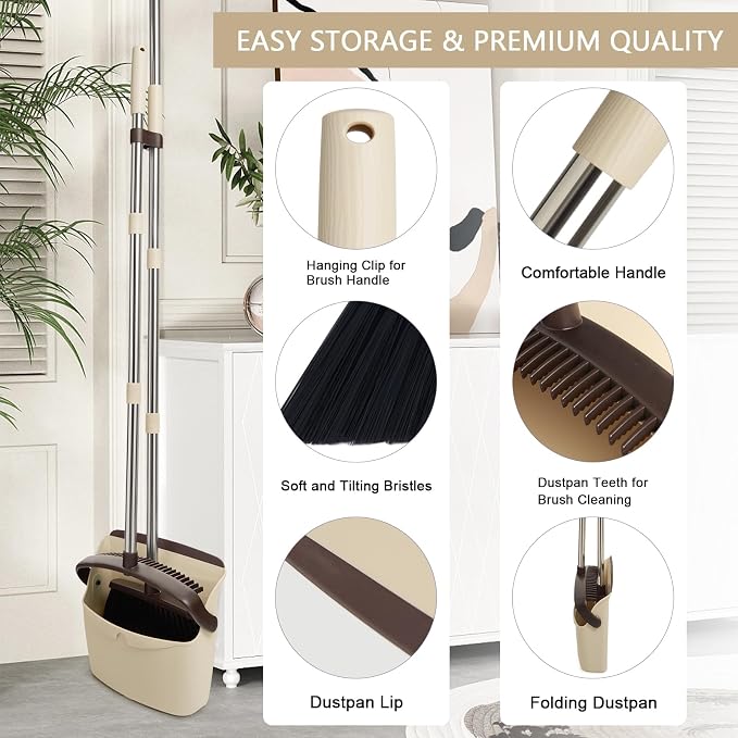 Broom and Dustpan Set+Heavy Broom and Dustpan Combo