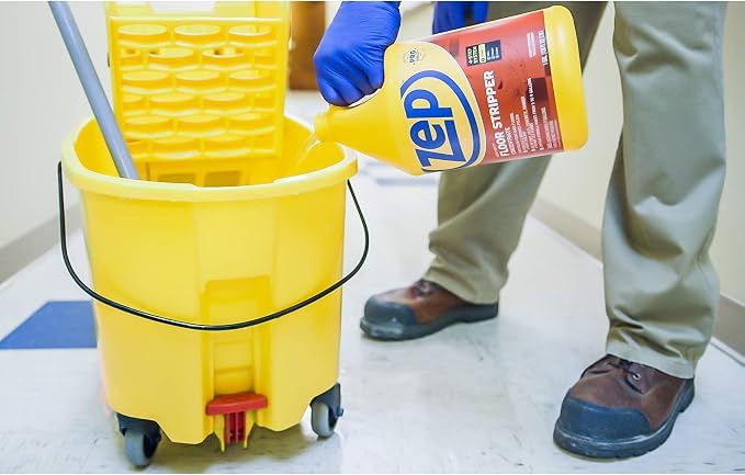 Zep Heavy-Duty Floor Stripper Concentrate - 1 Gallon (1 Unit) ZULFFS128 - Low Foaming, Deep Penetrating Floor Stripper, Removes Finish, Polish and Heavy Buildup (Pack of 2)