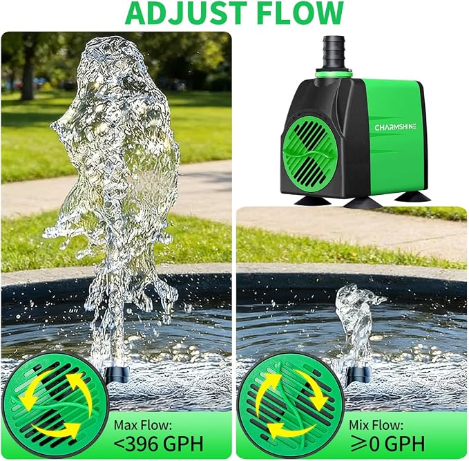 6in1 Electric Aquarium Gravel Cleaner and Submersible Water Pump 20W with 3 Nozzles