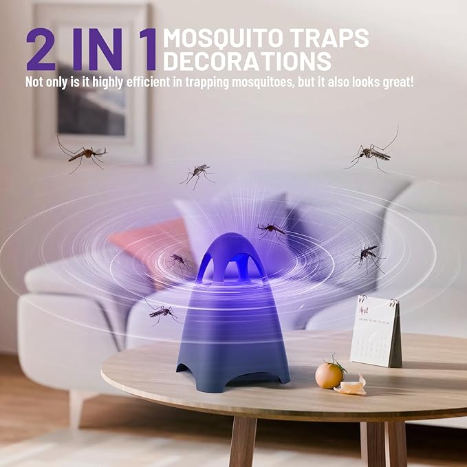 Fruit Fly Traps for Indoors, Bug Zapper Indoor, Home Gnat Traps House, 5 Sticky Glue Boards, Effective gnat Traps for House Indoor (Black)