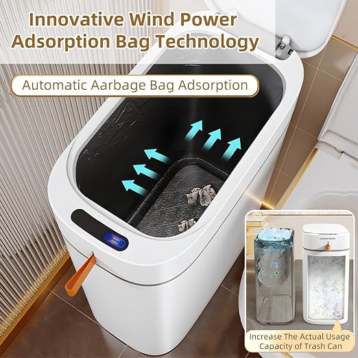 funest USB Model + Battery Model,2 x 3.5 Gallon Motion Sensor Bathroom Trash Can