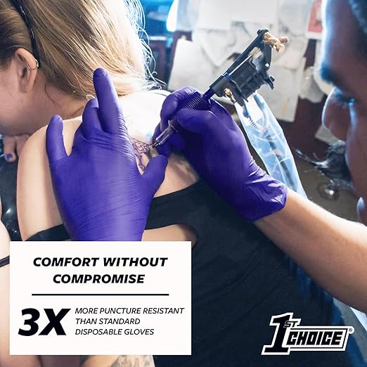 1st Choice Nitrile Disposable Gloves, 3 Mil Indigo XL Nitrile Gloves, Case of 1000 Medical Gloves Disposable Latex Free