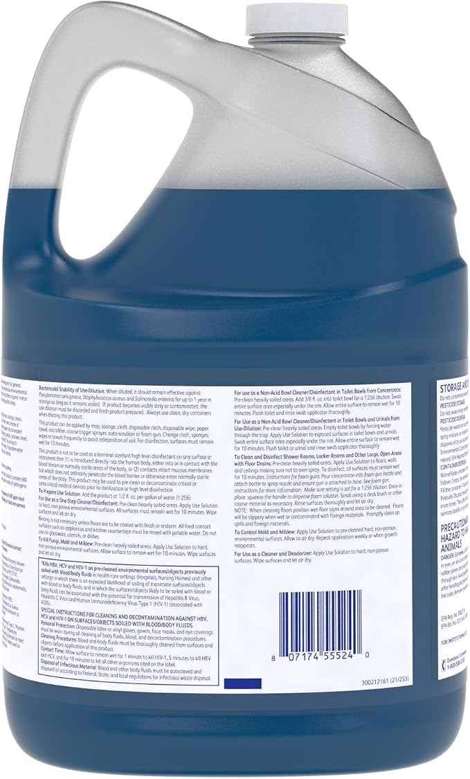 VIREX Diversey II 256 Disinfectant Cleaner Conc, 1 gal, 4 Pk