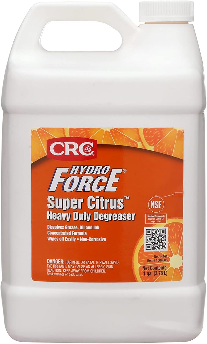 CRC HydroForce Super Citrus Heavy Duty Degreaser, 1 Gal, 14441