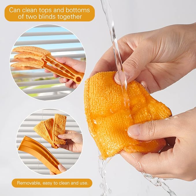 10 Pcs Venetian Window Blind Cleaner Duster Tool Set, Mini Blind Cleaner Duster Brush, Hand Held Air Conditioner Shutters Duster, Dirt Cleaner for Blind, Fan, Air Conditioner, Window Groove Gap