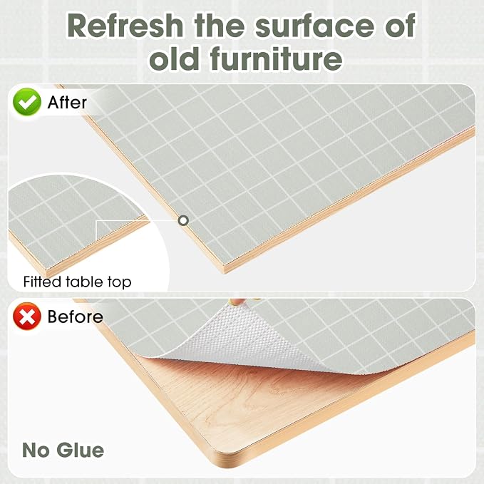 Drawer and Shelf Liner, Non-Slip Kitchen Cabinet Liners Non-Adhesive Thick Strong Grip Waterproof Washable Mats Protect Dresser Shelves Cupboard Bathroom Cabinets, Light Green, 18 in X 10 FT