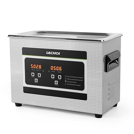 4.5L Jewelry Cleaner with Heater&Timer 40kHz 1.2 gal Digital Sonic Cleaner Ultrasonic Cleaner Ultrasonic parts cleaner Machine for Jewelry Watch Ring Coin Diamond Glasses Lab Ultrasonic Cleaner