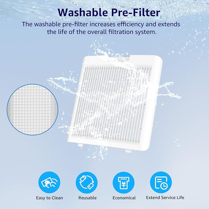 KNKA Air Purifiers APH3000 & KNKA Genuine APH3000 Air Purifier Replacement Filter, Supports HEPA Sleep Mode. High-Efficiency Air Filtration