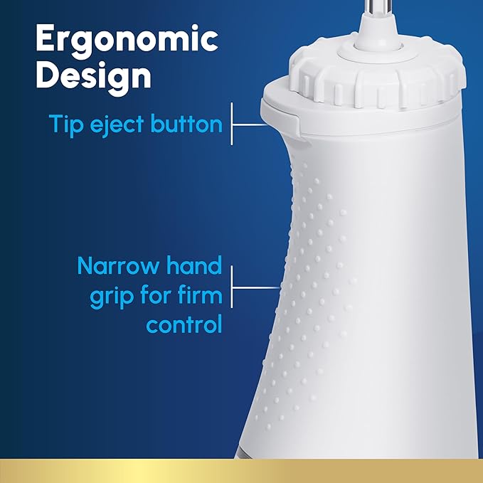 Waterpik Cordless Gem Water Flosser 5100 for Travel and Home, Rechargeable, Portable, Waterproof for Shower, Daily Gum Care, Cleaning Teeth, Braces, Implants, 3 Flossing Tips, ADA Accepted White WF-27