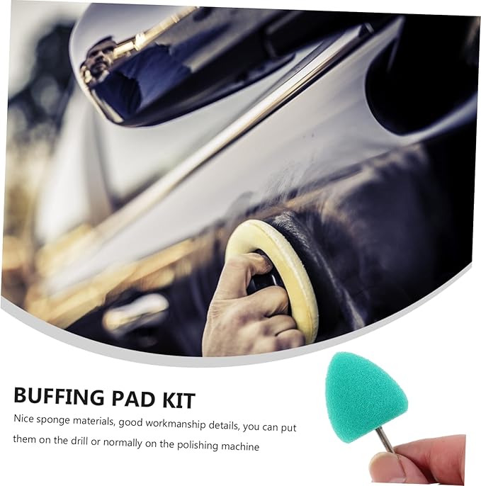 48pcs Vehicle Buffing Pads Sponge Polishing Kit for Car Detailing Reusable Auto Polisher Accessories for Narrow Spaces and Scratch Improvement