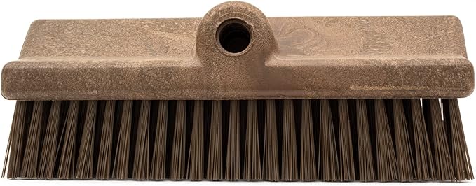 SPARTA 40423EC01 Plastic Floor Scrub Brush, Wall Brush, Equipment Brush With Nonabsorbent Bristles For Industrial Kitchens, Hospitals, Commercial Cleaning, 10 Inches, Brown, (Pack of 2)