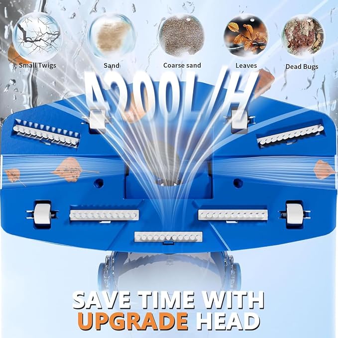 Cordless Handheld Pool Vacuum with Telescopic Pole, Rechargeable Handheld Hot Tub SPA Pool Cleaner Vacuum for Above Ground/Inground Pools, 18.5GPM Powerful Suction, Running time up to 1H