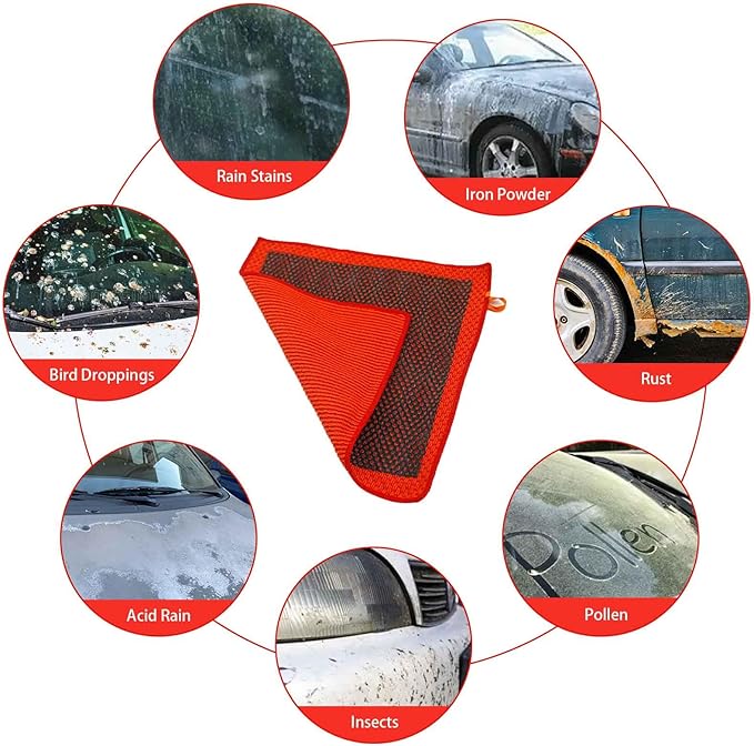 12 x 12 Inch Clay Towel Auto Detailing, Auto Detailing Clay Mitt 1 Pack 8.5x5.7 inches