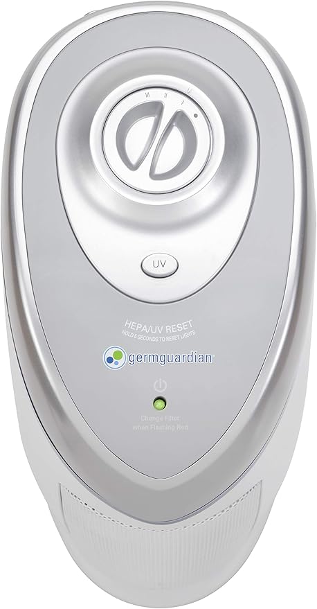 GermGuardian HEPA Air Purifier - Large Room Air Purifier for Bedroom, Office, Dorm, and Home - Filters Pet Dander, Dust, Pollen, Smoke, Scents - AC4825W2PK - 22" Tower - White - 2-Pack