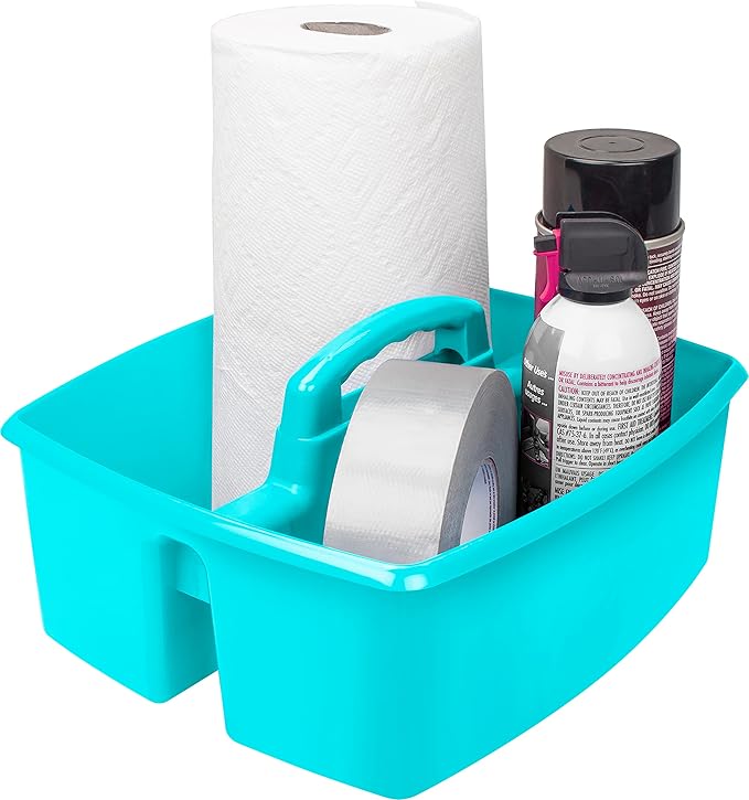 Storex Industries 13" x 11" x 6.375" Large Caddy, Teal