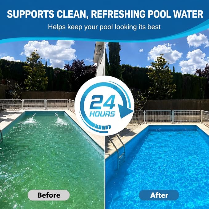 New Pool Unit Fit 20K-30K Gallons Pools 6 Month Lifespan Black