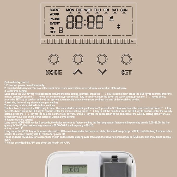 Smart App-Controlled Therapy Diffuser, Waterless Cold Air Scent Machine, 200ml Large Capacity, Battery & USB Powered, Quiet Fan with Timer, Ideal for Home, Office & Hotel, 300m³ Coverage