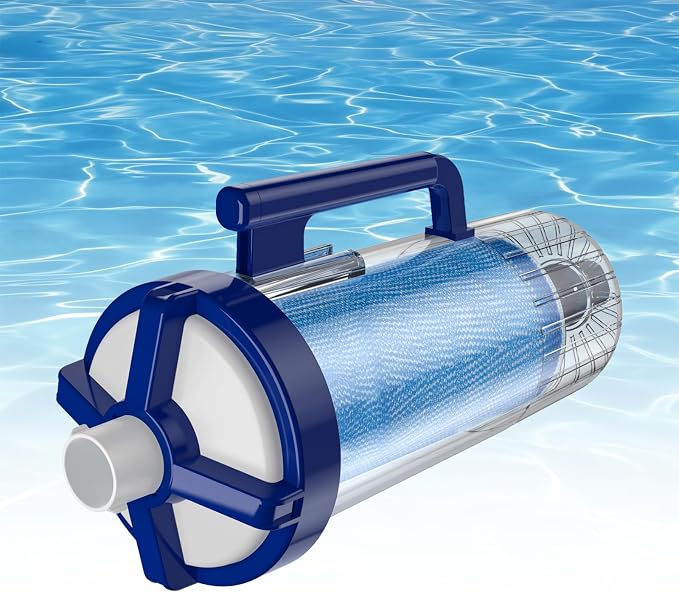 Upgraded W530 Pool Leaf Canister w/Mesh Bag Large Capacity Compatible with Hayward Pen-tair Pool Vacuum Cleaner Navigator Aquanaut Kreepy Krauly Heavy Duty Open Line Pool Leaf Catcher R211084K