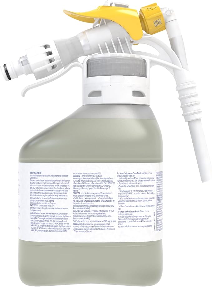 Oxivir Diversey 101106006 Three 64 Disinfectant Cleaner, Multi Purpose Hard Surface Cleaner, Hydrogen Peroxide Based Concentrate, Unscented, Ready-to-Dispense, 1.5-Liter
