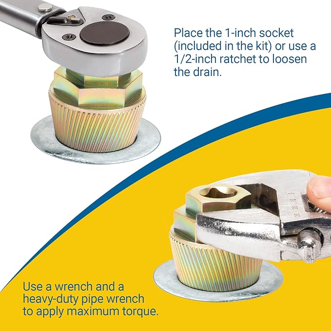 1.5" Tub Drain Extractor with 1inch Socket, Remove The Old, Broken, Stubborn, Rusted Drain Tub Bathtub Stopper, Strong Grab Plumbing Tools with Solid Storage Case