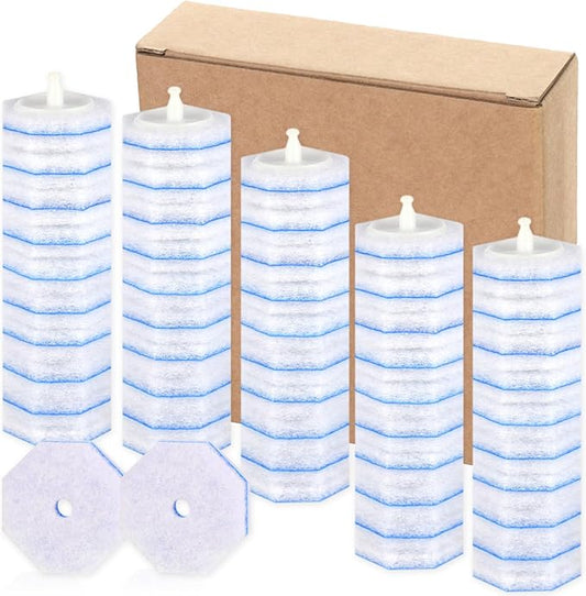 50 Count Disposable Toilet Wand Refills for Clorox Toilet Wand, 5X Cleaning Power Scrubber Refill, High-Density Disposable Brush Refills, 360° Efficient Cleaning, No Falling Apart, Fresh Fragrance