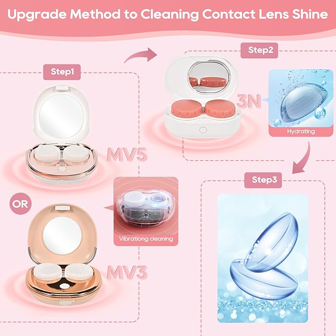 3N Contact Lens Hydrate Machine, Should be Used with MV Series Contact Lens Cleaner Machine, Fit Disposal Soft Lens, Colored Contact Lens, RGP Lens and OK Lens (Green)