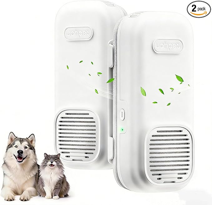 uahpet Cat Litter Deodorizer, No Ozone Air Purifier Plug in, Nano-Tech Cat Odor Eliminator for Litter Box, Filterless Odor Remover with 5ft Cord, Safe & Quiet Air Freshener for Pet Homes (2 Pack)