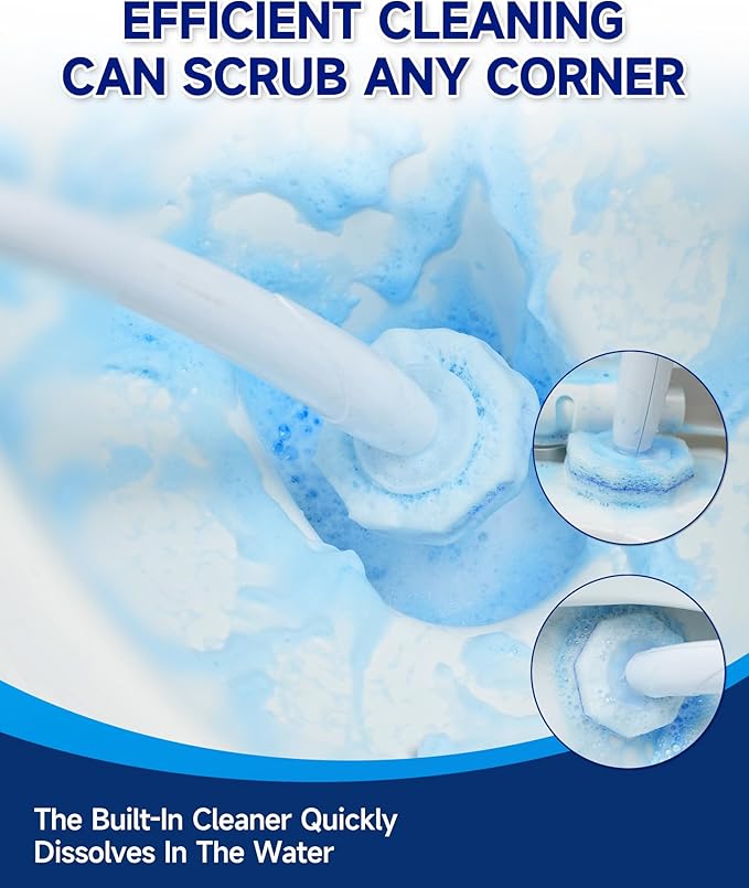 50 Count Toilet Wand Refills for Clorox, 5X Cleaning Power Toilet Bowl Wand Refills & High-Density Disposable Toilet Brush Scrubber - No Falling Apart, Instant Foam for Bathroom Cleaning