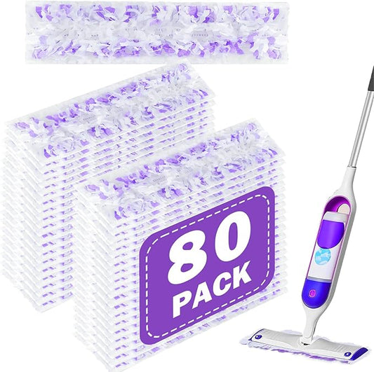 Power Mop Pads Refills for Swiffer PowerMop Multi-Surface Mopping Pad Disposable Replacement Mop Refill Pads Compatible with Swiffer PowerMop (80)