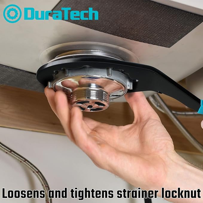 DURATECH Telescoping Basin Wrench & Sink Drain Wrench, Great for loosen and tighten strainer locknut
