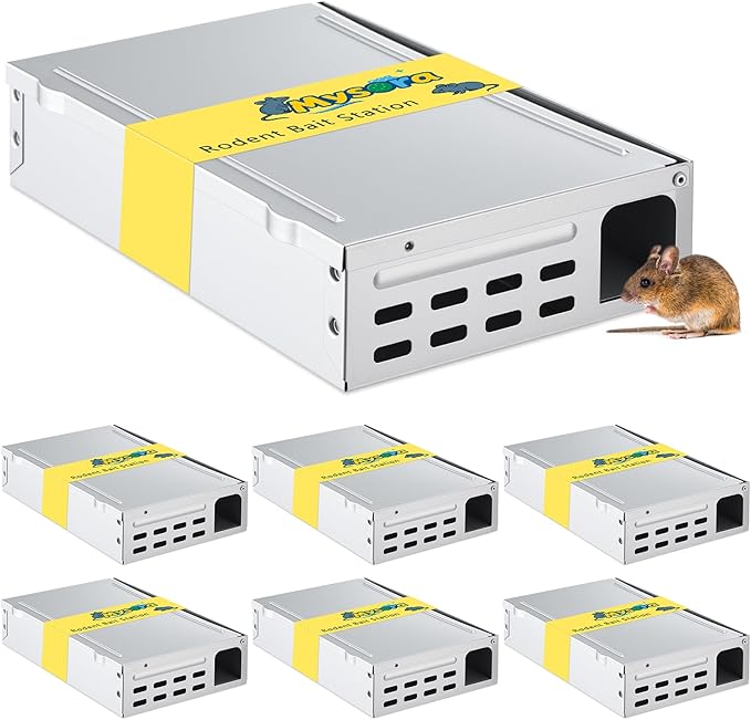 4 Packs Multi Catch Mouse Trap Invisible Mice Trap Rodent Humanized Silver Rat Traps for Indoor Outdoor Rat Control Pet and Security
