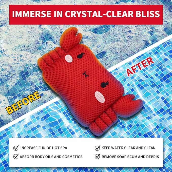 TPmax Reusable Hot Tub Scum Absorber and Oil Absorbing Sponge Twin Pack, Must Have hot tub Accessories for Spa and Pool Cleaner – Hot Tub Sponge – Pool Scum Absorber