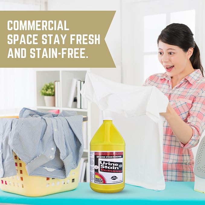 Pro's Choice Urine Stain Remover - Urine Stain Remover for Carpet & Upholstery - Carpet Cleaner Solution Pet Urine and Stain - Urine Odor Eliminator & Cleaner - Versatile Urine Remover (1 Gallon)