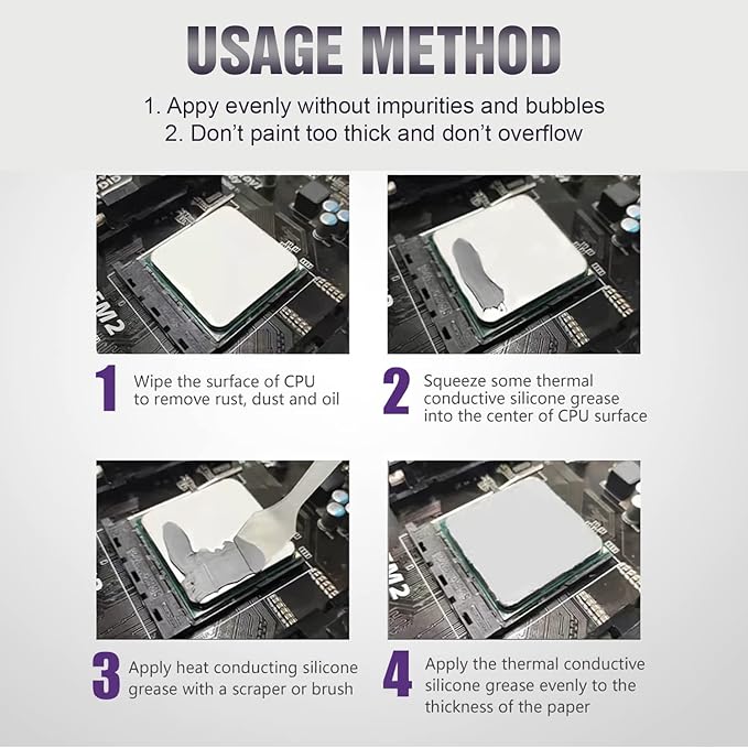 Dracaena Thermal Compound Paste (4Gram), Carbon Based High Performance, Heatsink Paste, Thermal Compound CPU for All Coolers, Thermal Interface Material -CTG9