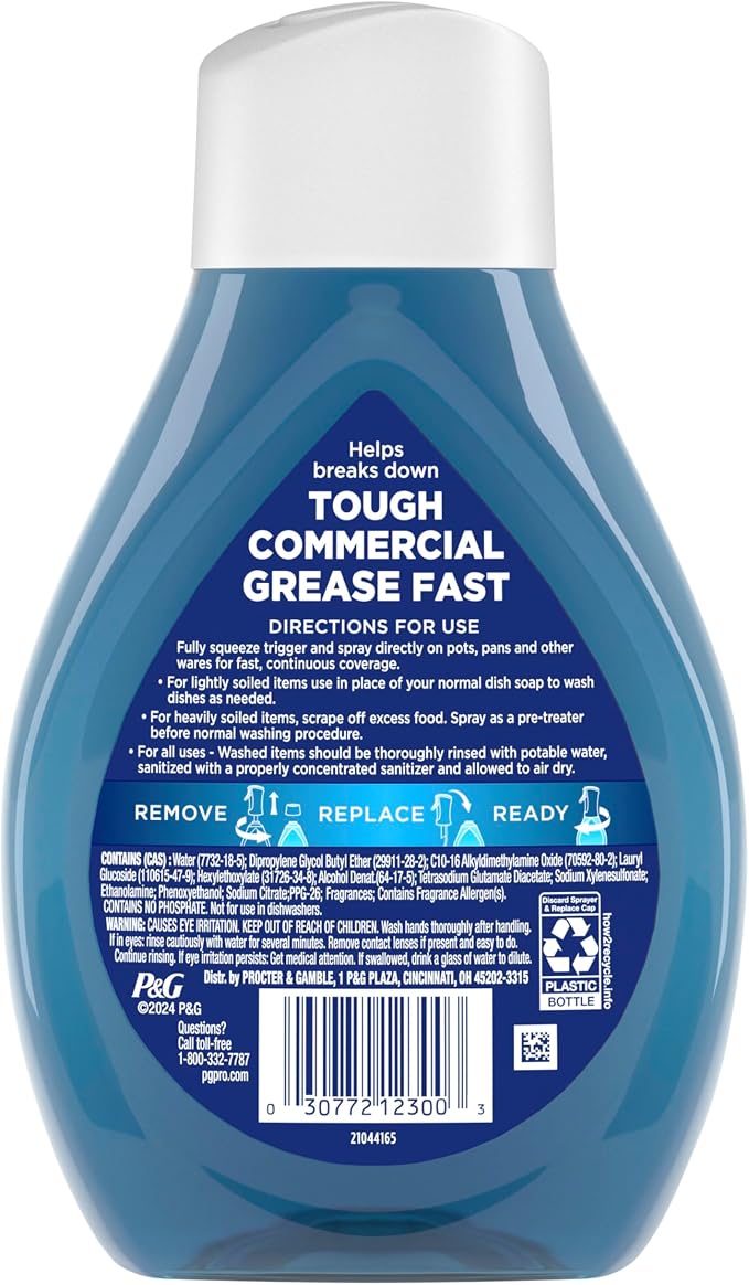 Dawn PRO Heavy Duty Powerwash, Bulk Foaming Dish Spray Refills for Cleaning Burnt-On Grease in Commercial Kitchens, 16 fl oz (Case of 6)