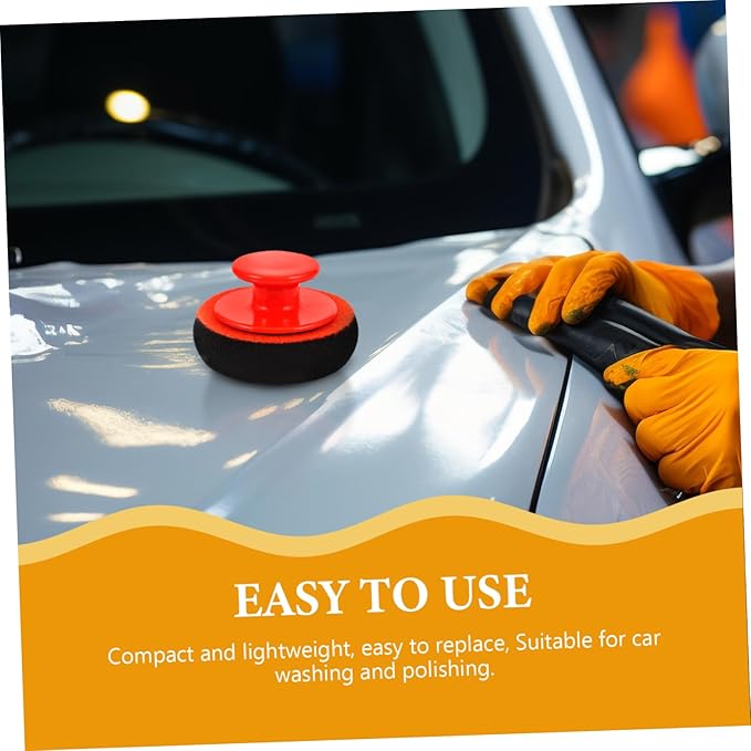 Mobestech 4sets Detail Car Wax Applicator Sponge Car Paint Buffing Pads Sponge Polishing Kit