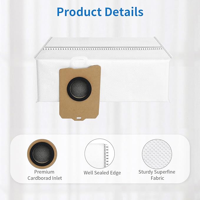 14Pcs Freo Z Ultra Replacement Dust Bags for Narwal Flow, Freo X10 Pro, Freo Z Ultra, Freo Z 10 Robot Vaclumn Cleaner Spare Parts Accessory, Disposable Vacuum Dust Bags for Narwal.