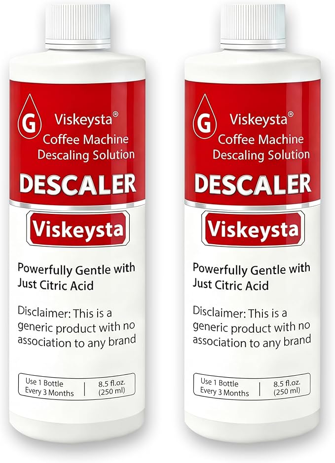 Descaling Solution Compatible with Braun Coffee Machines, 2 Bottles (250ml/8.5 fl oz each)