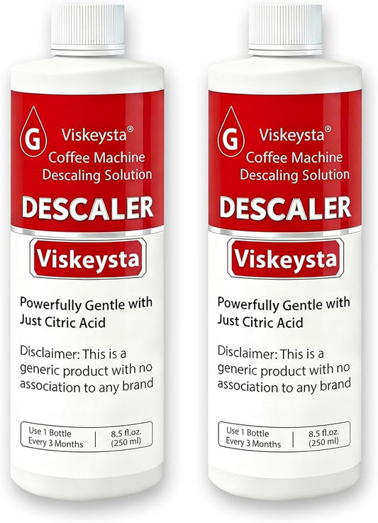 Descaling Solution Compatible with Braun Coffee Machines, 2 Bottles (250ml/8.5 fl oz each)