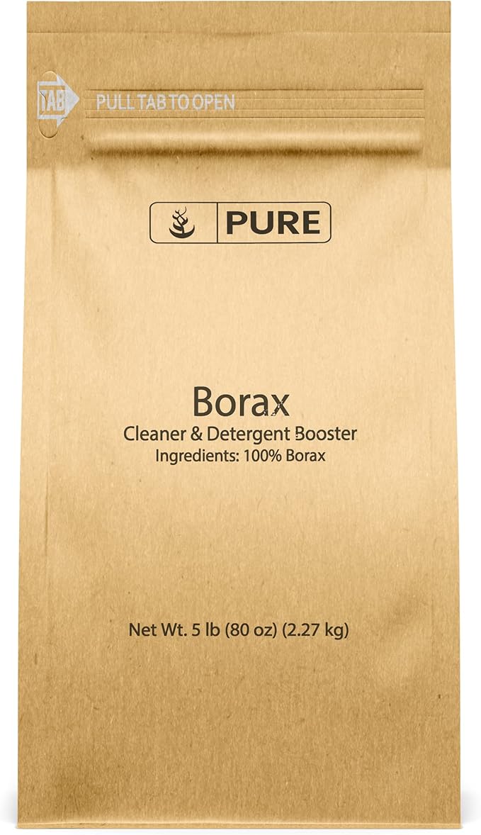 PURE ORIGINAL INGREDIENTS Borax, Washing Soda, and Baking Soda Bundle, (5 lb) Cleaning, Soap DIY