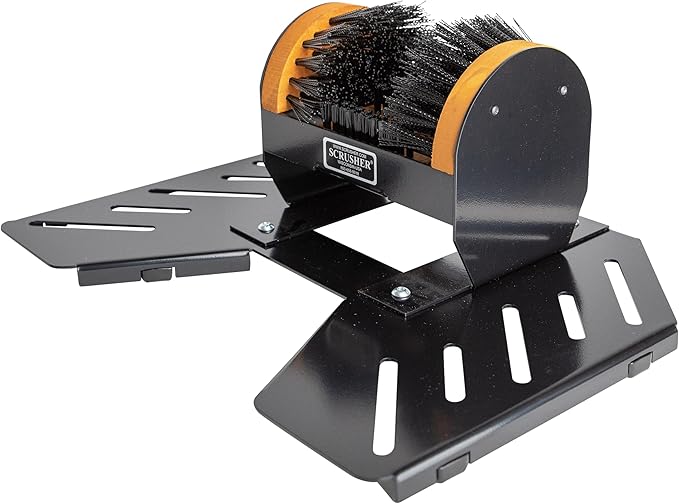Scrusher - Deluxe Boot & Shoe Cleaner with Steel Base, Weather Resistant Heavy-Duty Outdoor Boot Scrubber, Made in The USA