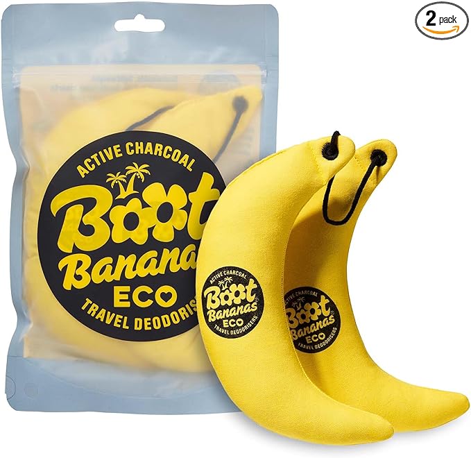 Boot Bananas Eco Travel Deodorisers | Light Weight, Sustainable, Reusable Sports Shoe & Glove Deodorizer Odour Neutralizer & Air Purifier | Eco-Conscious | Lasts up to 12 Months | 1 Pair