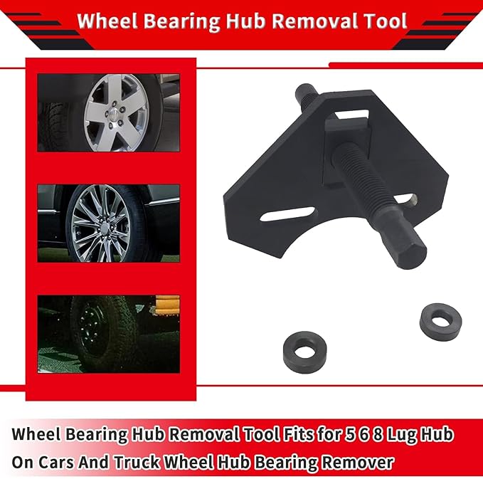 40100 Hub Remover Tool Heavy - Duty Wheel Bearing Kit Fits for 5 6 8 Lug Cars and Truck - Safe Frozen Hub Extractor with Washers & Threaded Screw