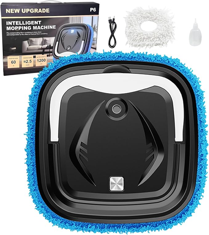 Automatic Robot Mop,Dual Use of Dry and Wet,Spray Function,Rechargeable Low Noise Intelligent Mopping Machine,Suitable for Bedrooms,Kitchens,Living Rooms