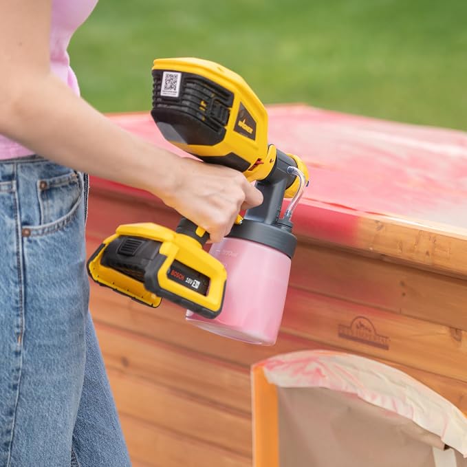 Wagner Spraytech 2454976 FLEXiO 3550 18V Cordless Handheld HVLP Paint Sprayer, Sprays Most Unthinned Latex, Includes Two Nozzles and Two Batteries, Complete Adjustability