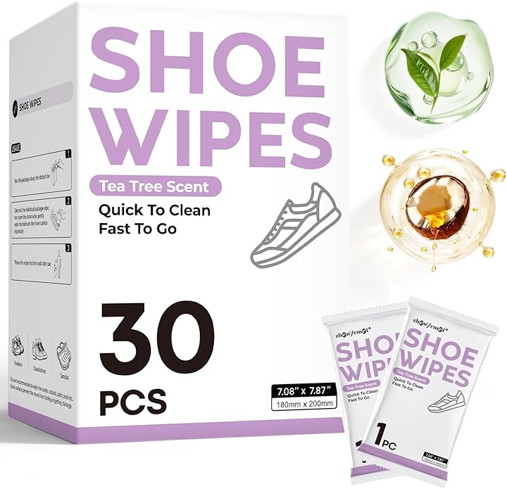 Sneaker Cleaner Wipes, White Shoe Quick Cleaning Wipes, Sneaker Eraser Wipes, Portable Travel Size, Car Necessaries