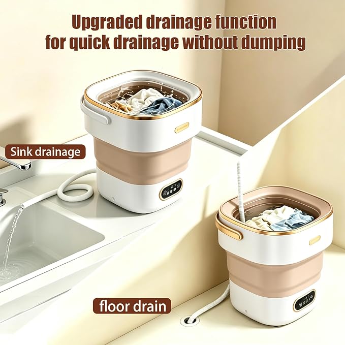 20L Portable Washing Machine,Foldable Portable Washer Mini Lavadora Portatil for Apartment,RV,Camping,Travel – Wash Baby Clothes, Underwear,Bra Separately to Keep Clean and Healthy
