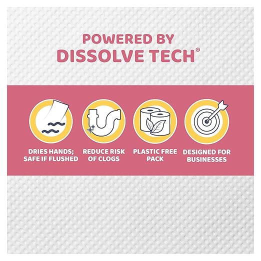 Papernet Multifold Paper Towels Powered by Dissolve Tech | Compatible with Universal Dispenser | 4,000 1-ply sheets, each 9.5” x 9.2”