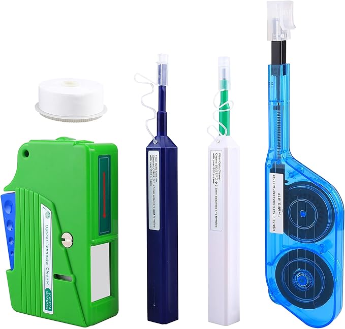 FTTH Fiber Cleaner Pen Tool 2.5mm lc mu 1.25mm SC FC ST LC Connector Optical Fiber Cleaning Box -500+ Clean MPO MTP Cleaning Tools